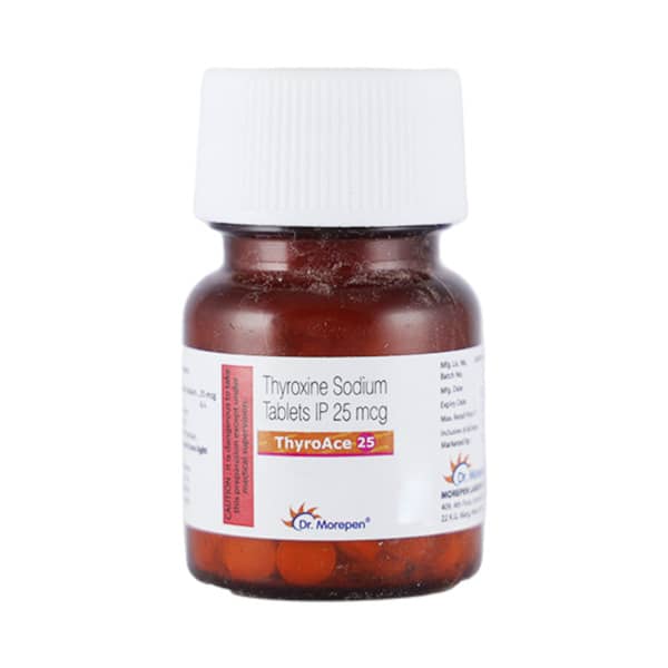 Thyroace 25mcg Bottle Of 100 Tablets