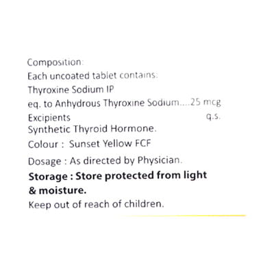 Thyroace 25mcg Bottle Of 100 Tablets