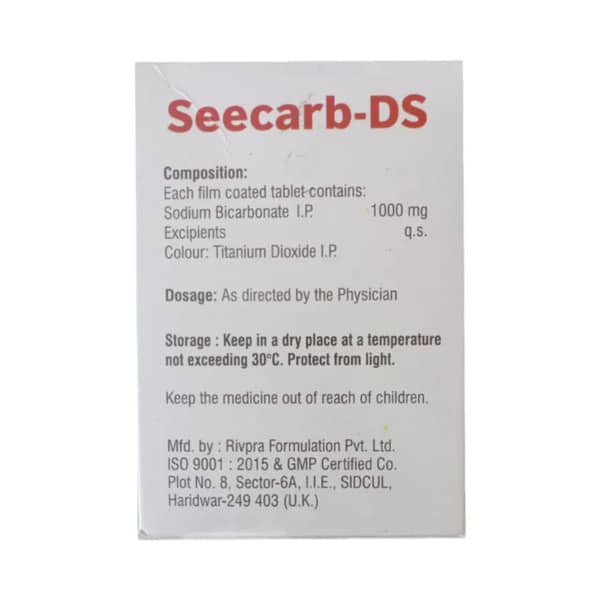 Seecarb Ds 1000mg Strip Of 10 Tablets