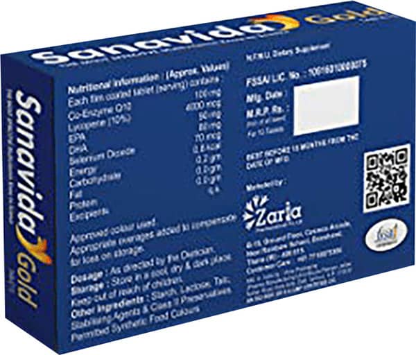 Sanavida Gold Strip Of 10 Tablets