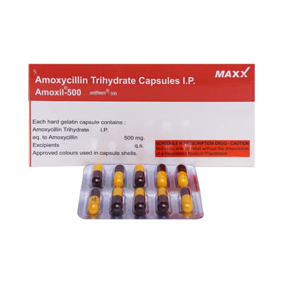 Amoxil 500mg Strip Of 10 Capsules