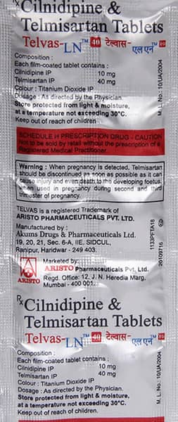 Telvas Ln 40mg Strip Of 10 Tablets