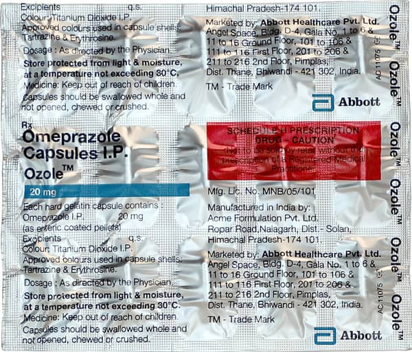 Ozole 20Mg Strip Of 15 Capsules