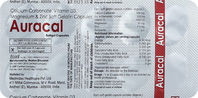 Auracal Strip Of 10 Softgel Capsules