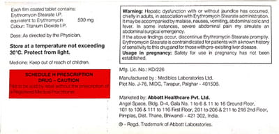 New Erythrocin 500mg Strip Of 10 Tablets