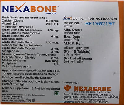 Nexabone Strip Of 15 Tablets