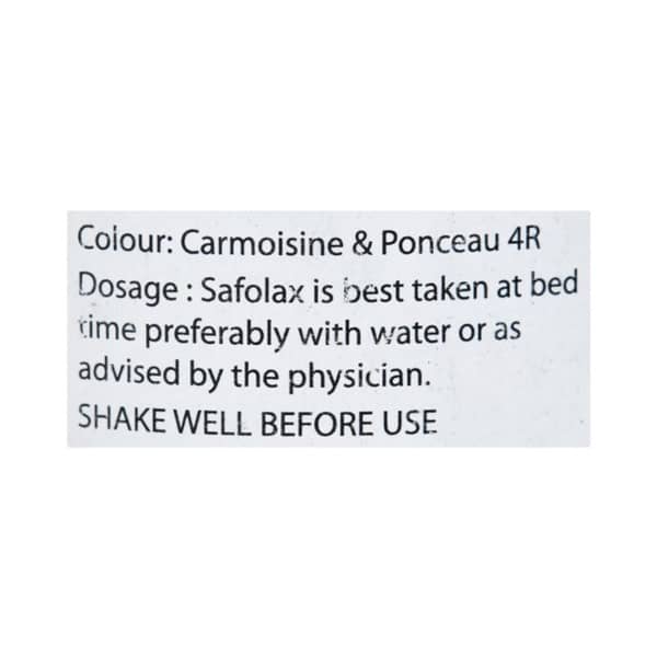 Safolax Sugar Free Bottle Of 200ml Suspension