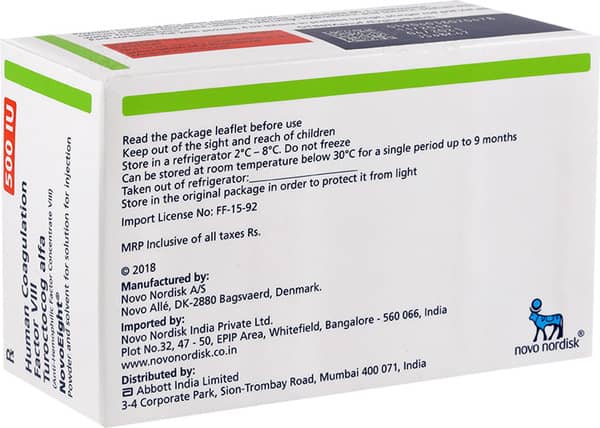 Novoeight 500iu Dry Vial Of 1 Powder For Injection