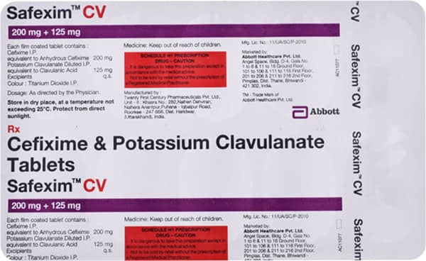 Safexim Cv Strip Of 10 Tablets