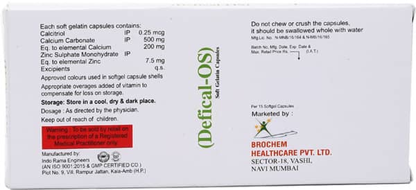 Defical Os Strip Of 15 Softgel Capsules
