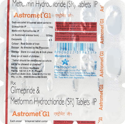 Astromet G1mg Tablets 15'S
