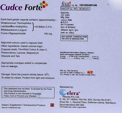 Cudce Forte Strip Of 10 Capsules