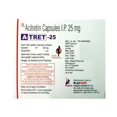 A Tret 25mg Strip Of 10 Capsules