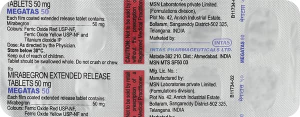 Megatas 50mg Strip Of 10 Tablets