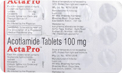 Actapro 100mg Strip Of 15 Tablets