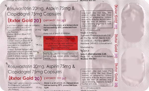 Rxtor Gold 20mg Strip Of 10 Capsules