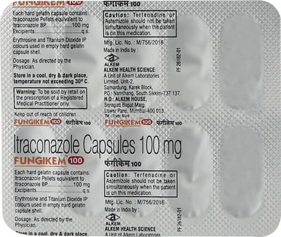 Fungikem 100mg Strip Of 10 Capsules