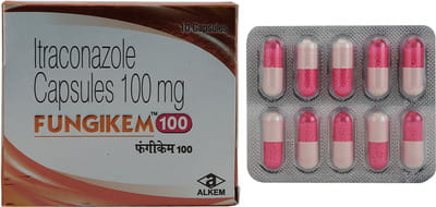 Fungikem 100mg Strip Of 10 Capsules