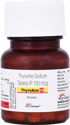 Thyroace 100mcg Bottle Of 100 Tablets