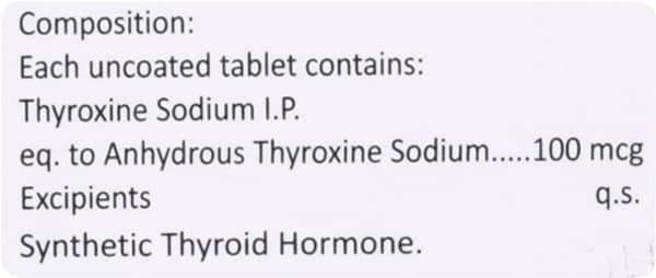 Thyroace 100mcg Bottle Of 100 Tablets