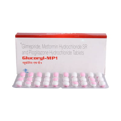 Glucoryl Mp 1mg Strip Of 15 Tablets