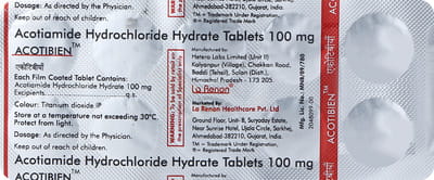 Acotibien 100mg Strip Of 10 Tablets