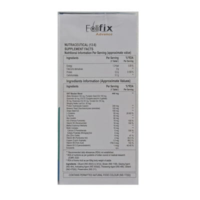 Follifix Advance Bottle Of 30 Tablets