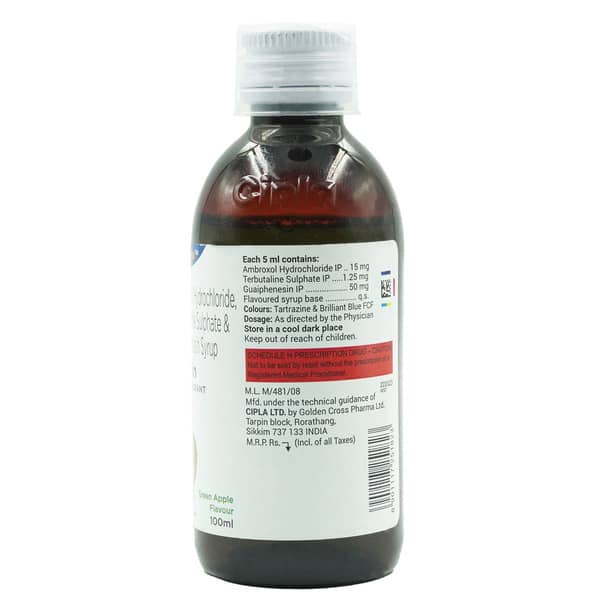 Axalin Green Apple Flavour Expectorant 100Ml