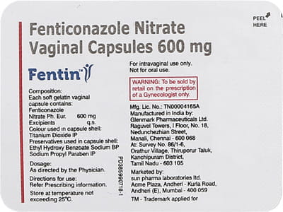 Fentin 600mg Strip Of 1 Vaginal Capsule