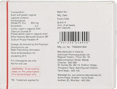Fentin 600mg Strip Of 1 Vaginal Capsule