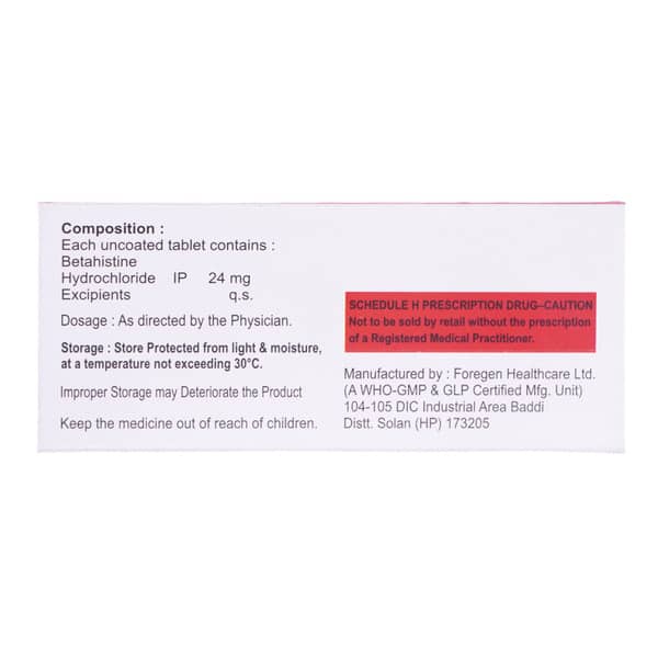 Neurohist 24Mg Strip Of 10 Tablets