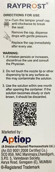 Rayprost Bottle Of 3Ml Eye Drops