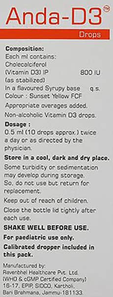 Anda D3 800iu Mango Honey Bottle Of 30ml Oral Drops