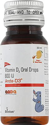 Anda D3 800iu Mango Honey Bottle Of 30ml Oral Drops