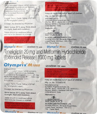 Olymprix M 1000mg Strip Of 15 Tablets