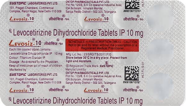 Levosiz 10mg Strip Of 15 Tablets