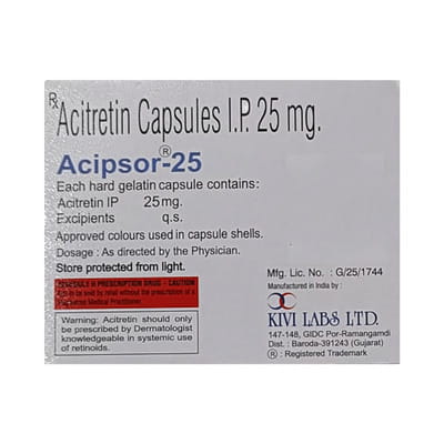 Acipsor 25mg Strip Of 10 Capsules