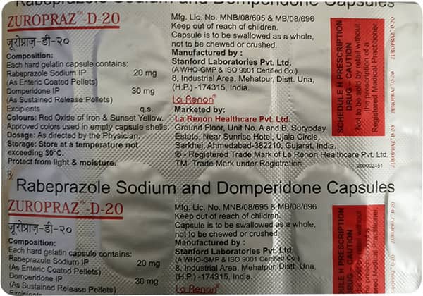Zuropraz D 20Mg Strip Of 10 Capsules