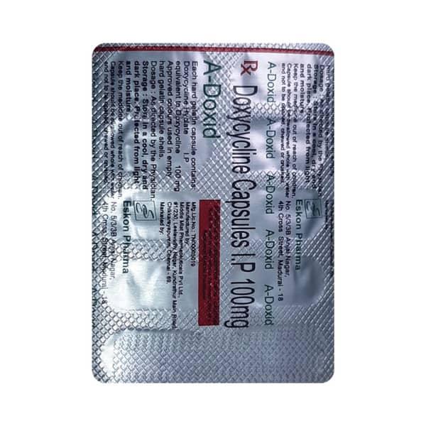 A Doxid 100mg Strip Of 10 Capsules