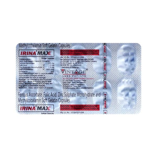 Irina Max Strip Of 10 Capsules