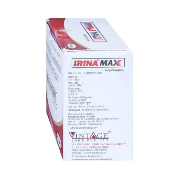 Irina Max Strip Of 10 Capsules