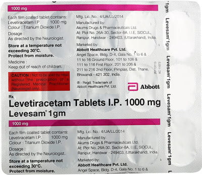 Levesam 1gm Strip Of 15 Tablets