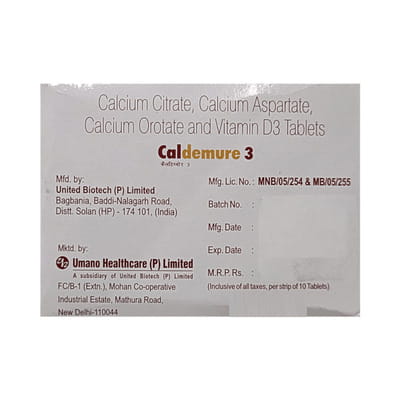 Caldemure 3 Strip Of 10 Tablets