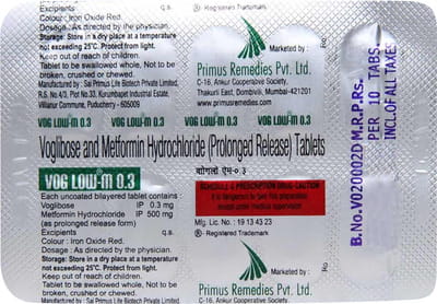 Voglow M 0.3mg Strip Of 10 Tablets