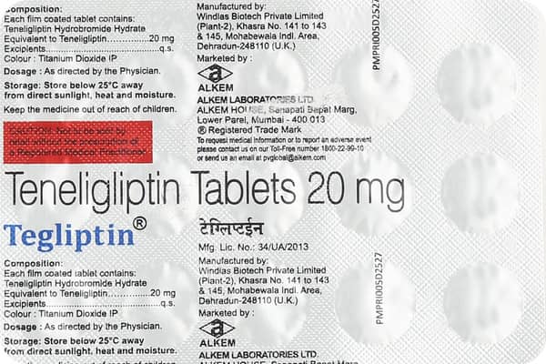 Tegliptin 20Mg Strip Of 15 Tablets