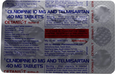 Cetanil T 40/10mg Strip Of 15 Tablets