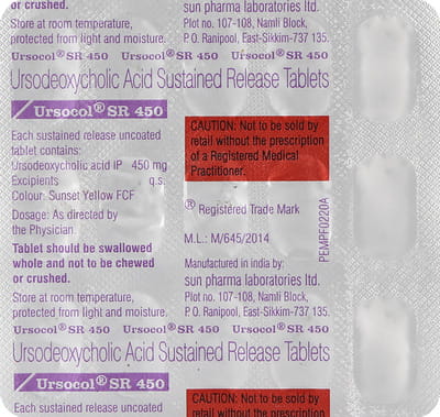 Ursocol Sr 450mg Strip Of 15 Tablets
