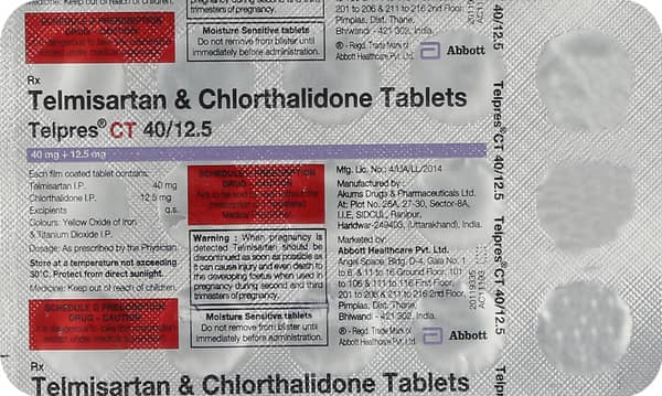 Telpres Ct 40/12.5mg Strip Of 15 Tablets