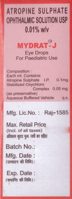 Mydrat J Bottle Of 5ml Eye Drops