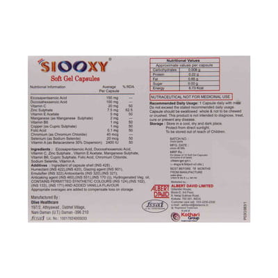 New Siooxy Strip Of 10 Capsules